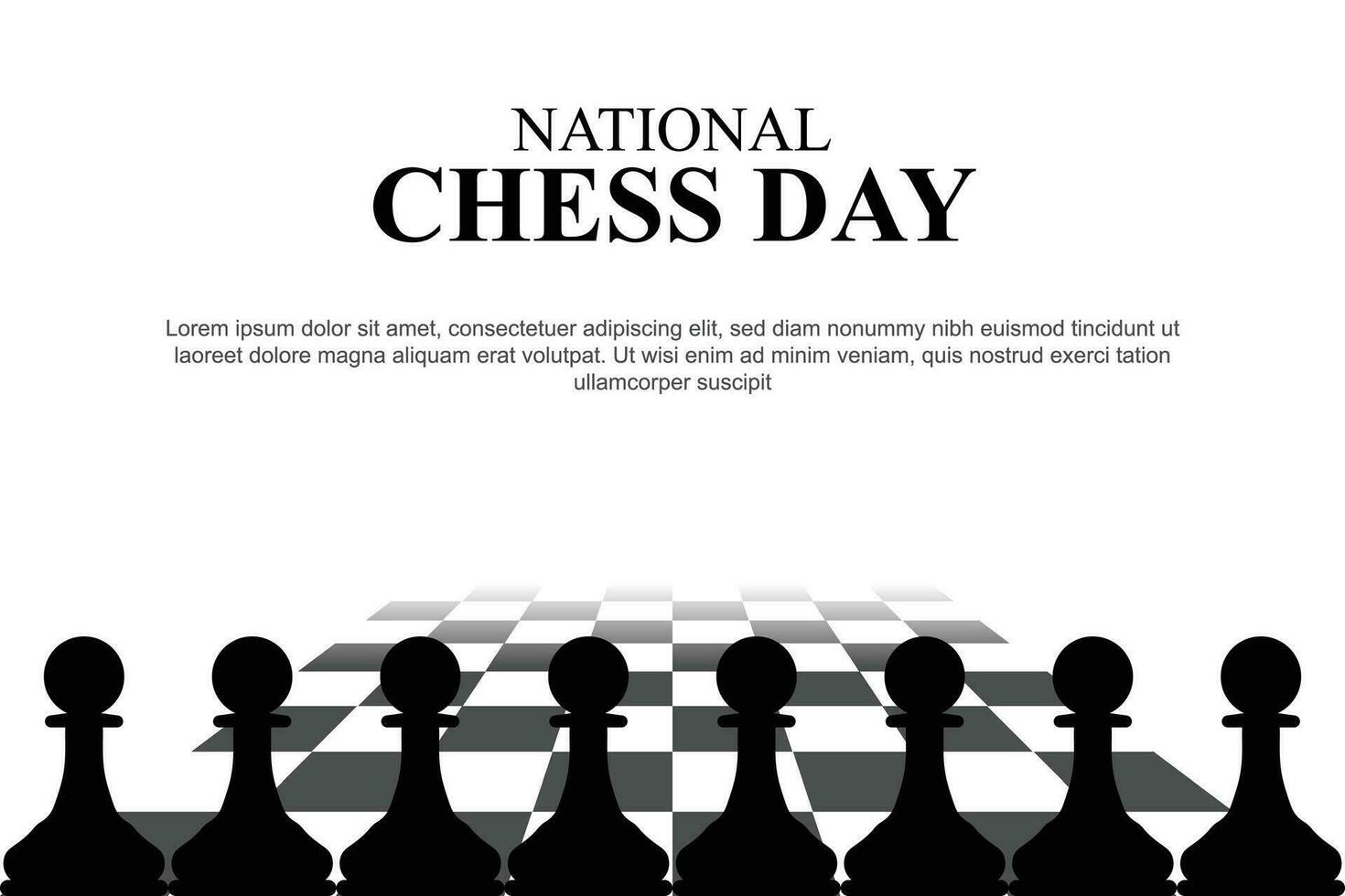 National Chess Day background. vector