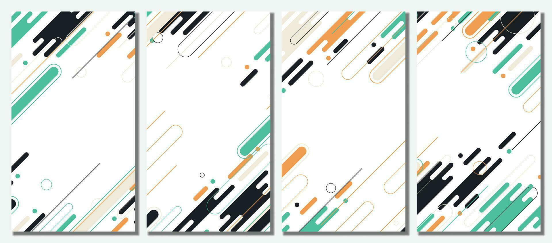 Abstract modern template set background. vector