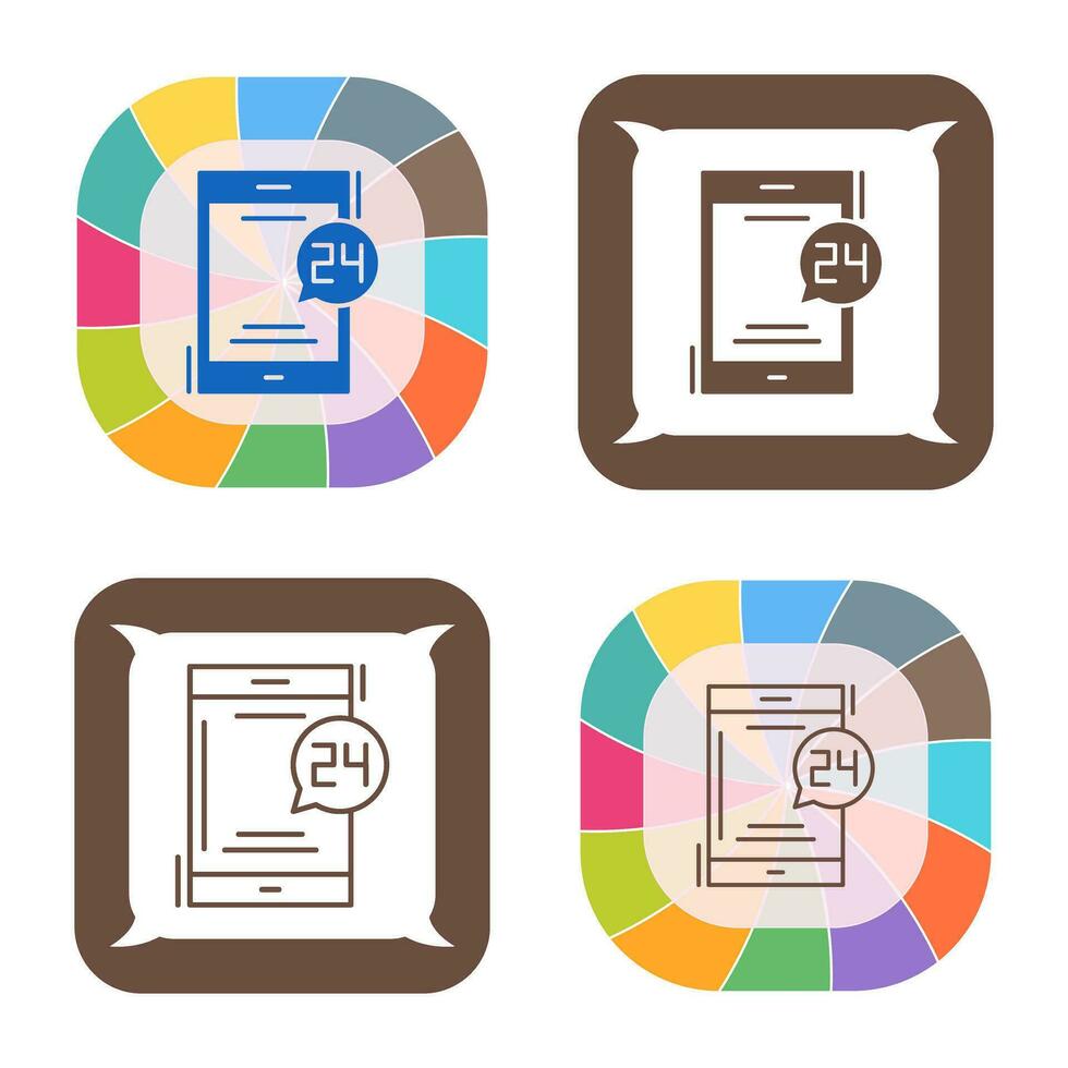 24 Hours Vector Icon