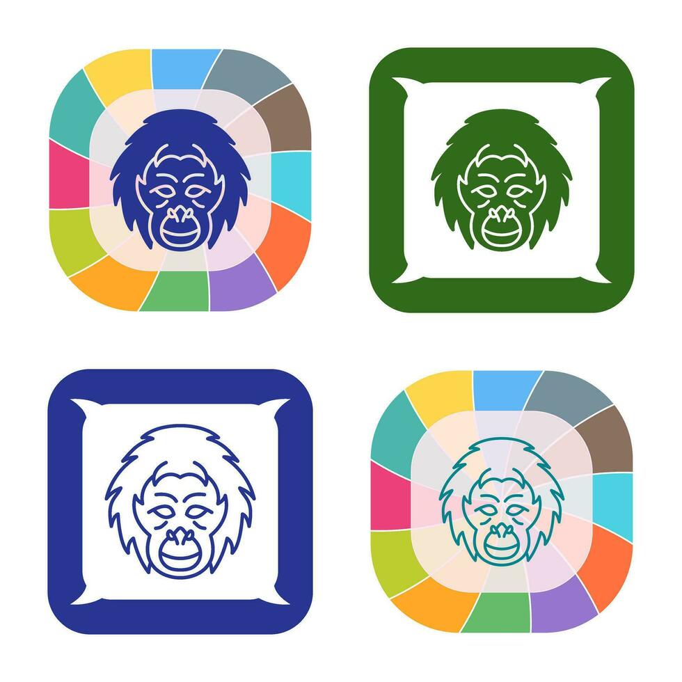 Orangutan Vector Icon