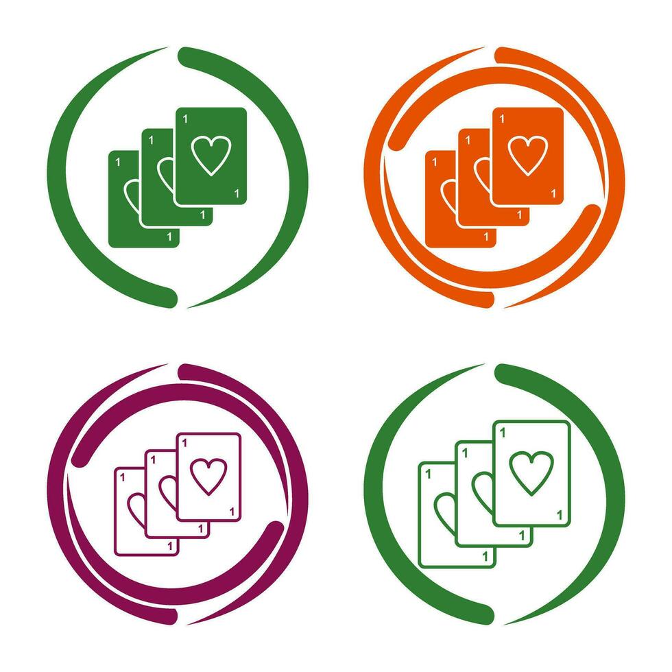 Unique Deck of Cards Vector Icon