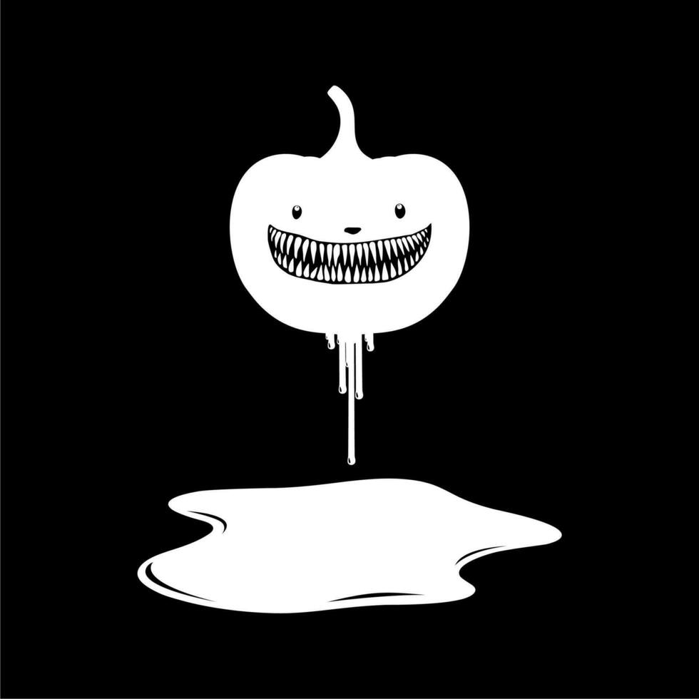 sangriento de miedo calabaza, lata utilizar para firmar, icono, símbolo y Víspera de Todos los Santos tema póster, Arte ilustración para película con género horror o misterio. vector ilustración