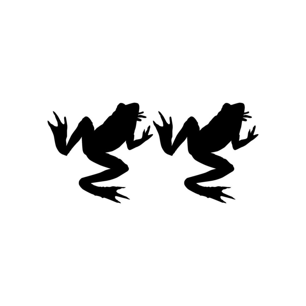 Frog Silhouette, can use for Logo Gram, Art Illustration, Pictogram, Website or Graphic Design Element. Vector Illustration