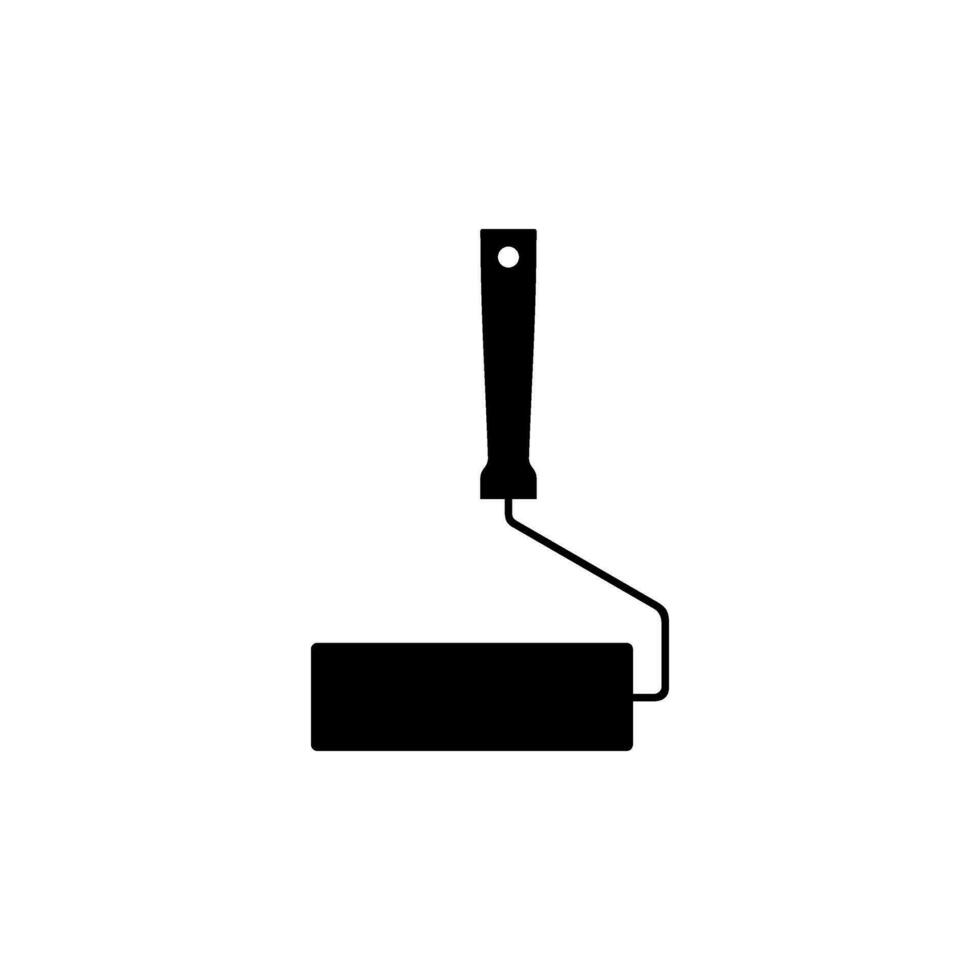 Paint Roller Silhouette, can use for Logo Gram, Pictogram, Apps, Art Illustration, Website or Graphic Design Element. Vector Illustration