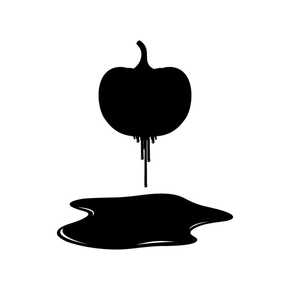 sangriento de miedo calabaza, lata utilizar para firmar, icono, símbolo y Víspera de Todos los Santos tema póster, Arte ilustración para película con género horror o misterio. vector ilustración