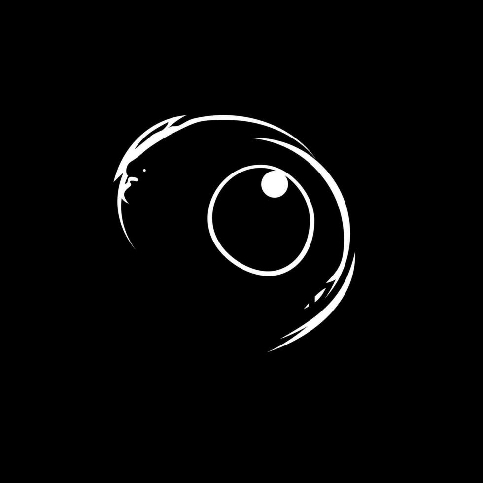 silueta de el misterioso y desconocido ojo. vector ilustración