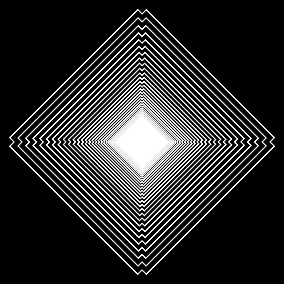 Visual of the Optical Illusion Created from Square Lines Composition, can use for Background, Decoration, Wallpaper, Tile, Carpet Pattern, Modern Motifs, Contemporary Ornate, or Graphic Design Element vector