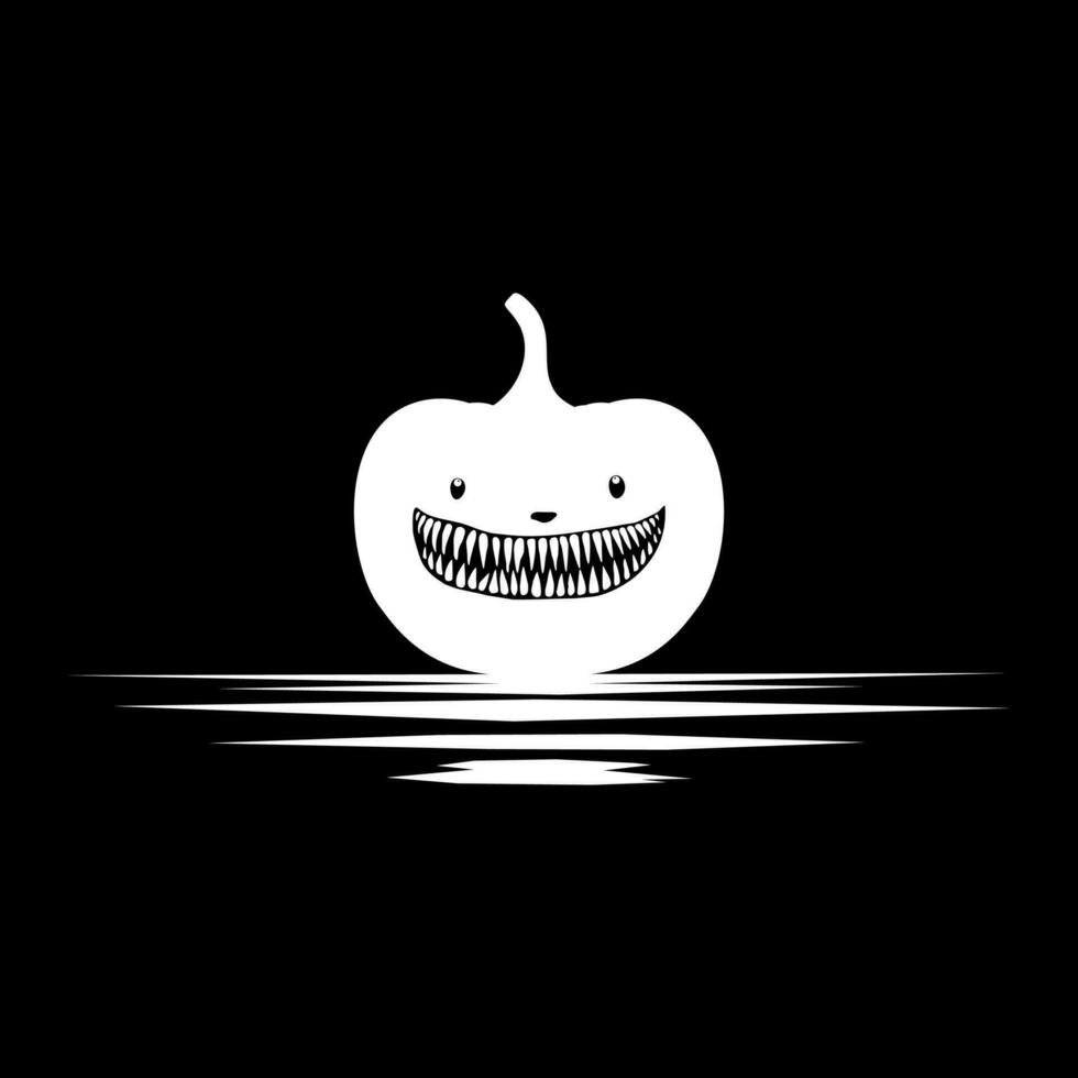 sangriento de miedo calabaza, lata utilizar para firmar, icono, símbolo y Víspera de Todos los Santos tema póster, Arte ilustración para película con género horror o misterio. vector ilustración