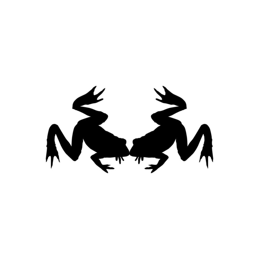 Frog Silhouette, can use for Logo Gram, Art Illustration, Pictogram, Website or Graphic Design Element. Vector Illustration