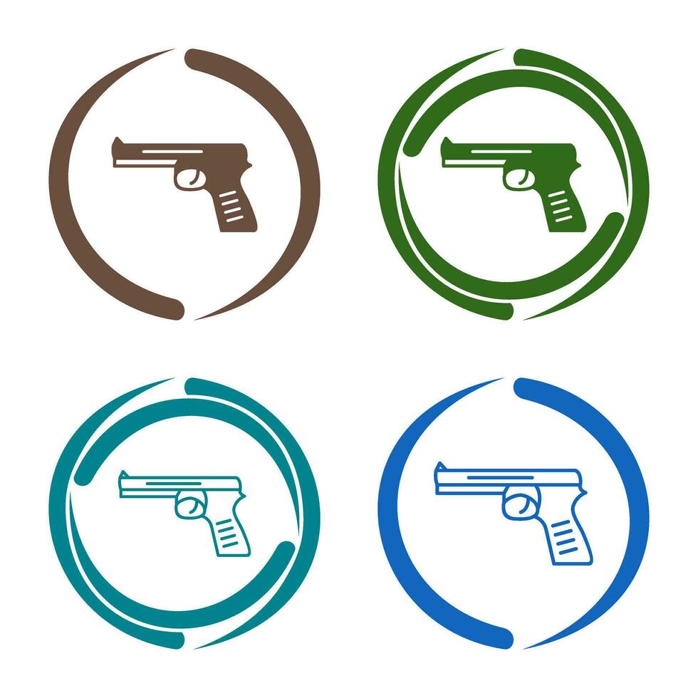 Unique Pistol Vector Icon