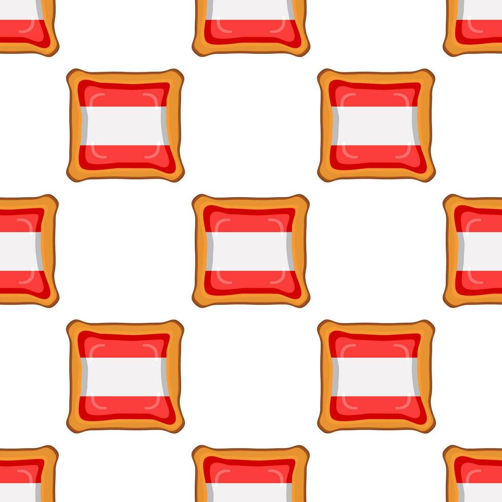 Pattern cookie with flag country Latvia in tasty biscuit vector