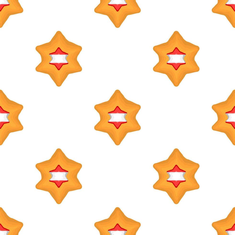 Pattern cookie with flag country Latvia in tasty biscuit vector