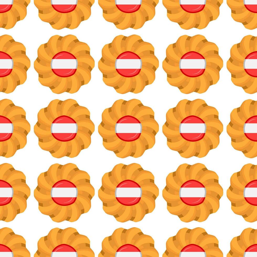 Pattern cookie with flag country Latvia in tasty biscuit vector