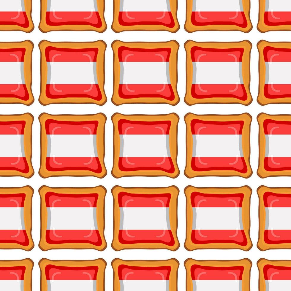 Pattern cookie with flag country Latvia in tasty biscuit vector