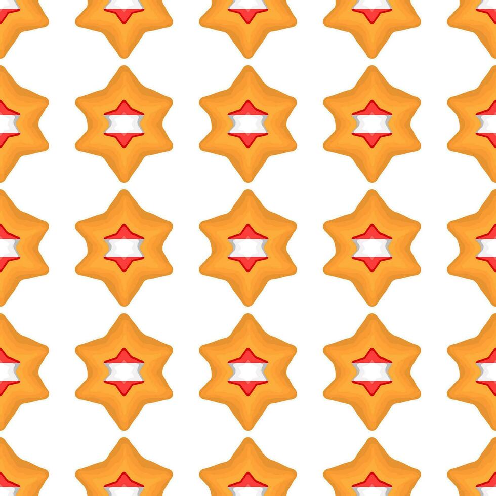 Pattern cookie with flag country Latvia in tasty biscuit vector