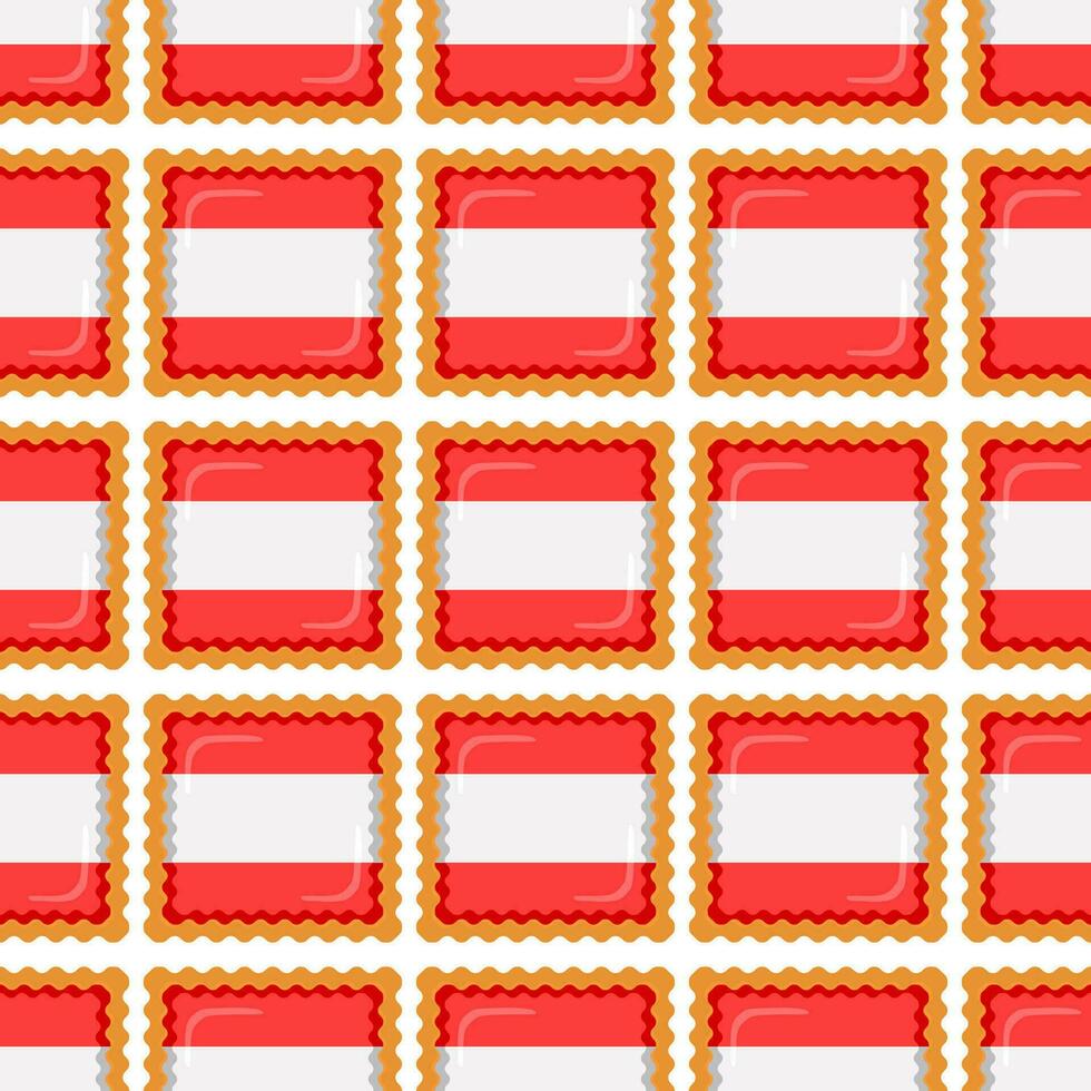 Pattern cookie with flag country Latvia in tasty biscuit vector