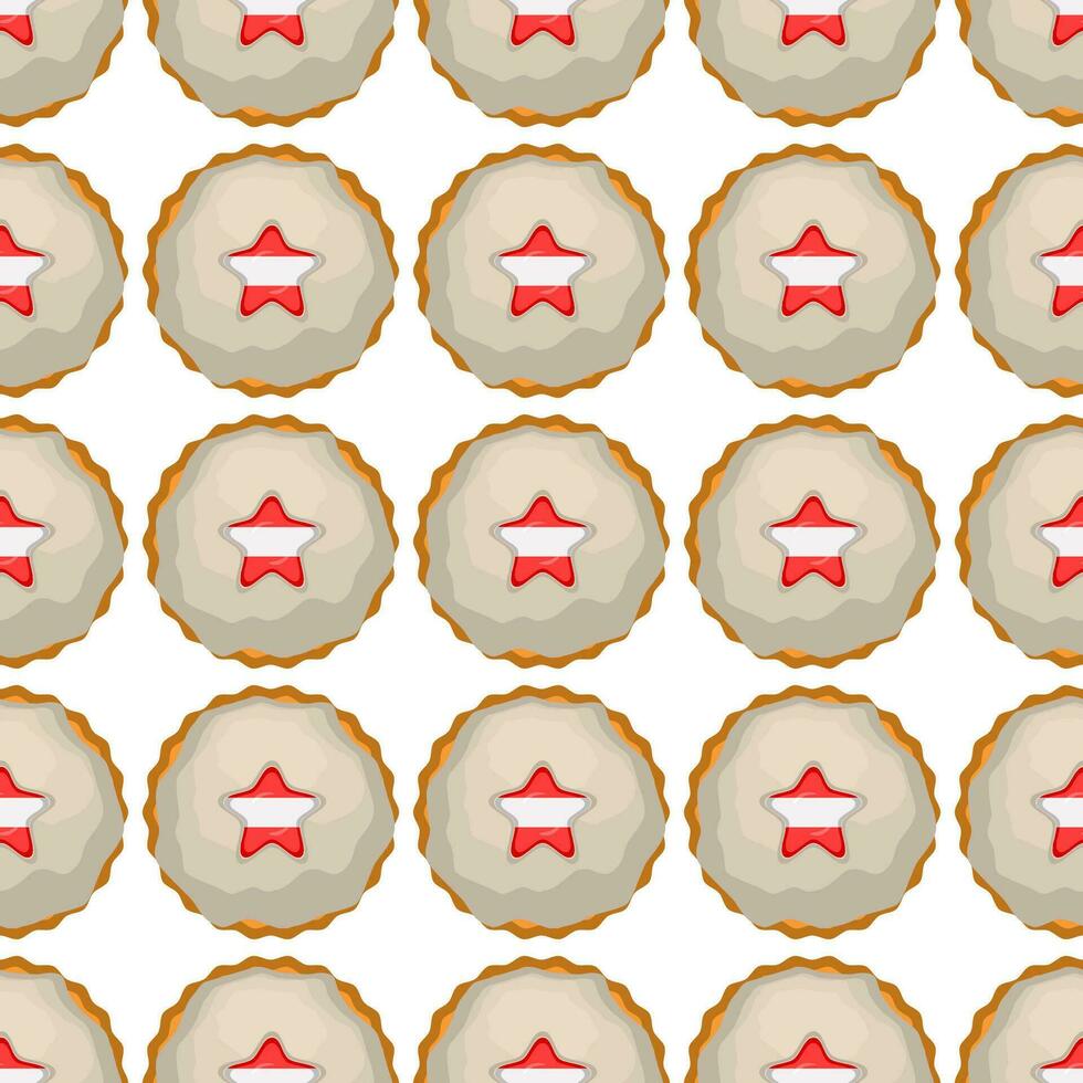 Pattern cookie with flag country Latvia in tasty biscuit vector
