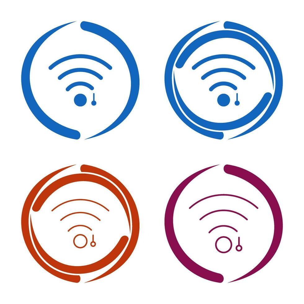 icono de vector de signo wifi único