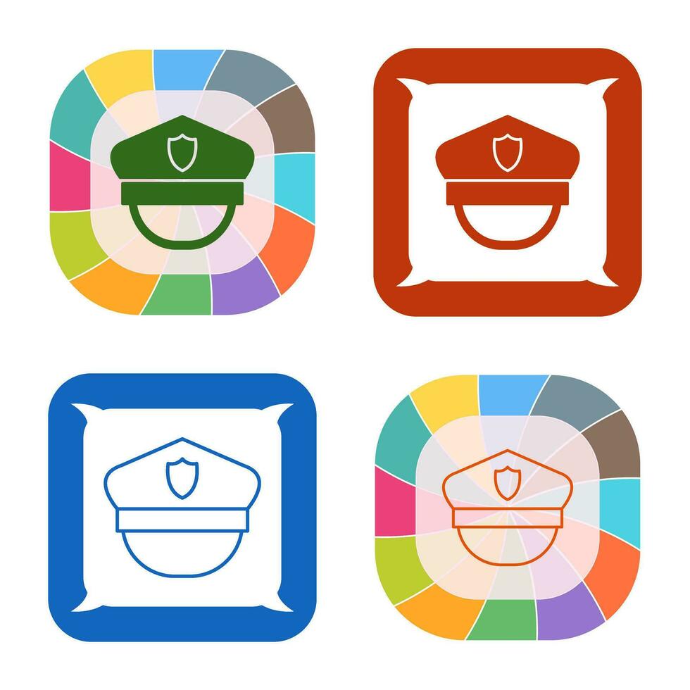 icono de vector de sombrero de policía