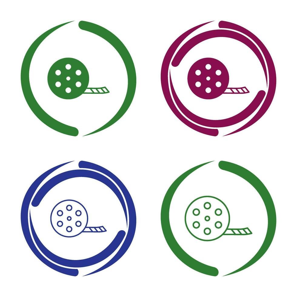 Unique Film Reel Vector Icon