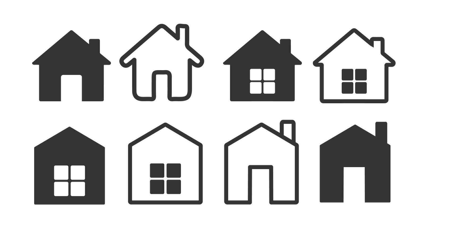 Web home icon for apps and websites, House icon, Home sign in circle or Main page icon in filled, thin line, outline and stroke style for apps and website vector