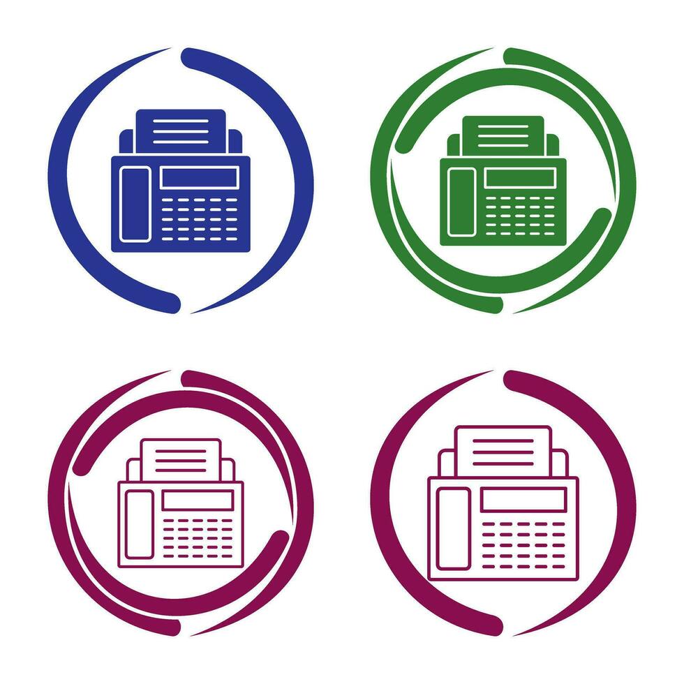 Fax Machine Vector Icon