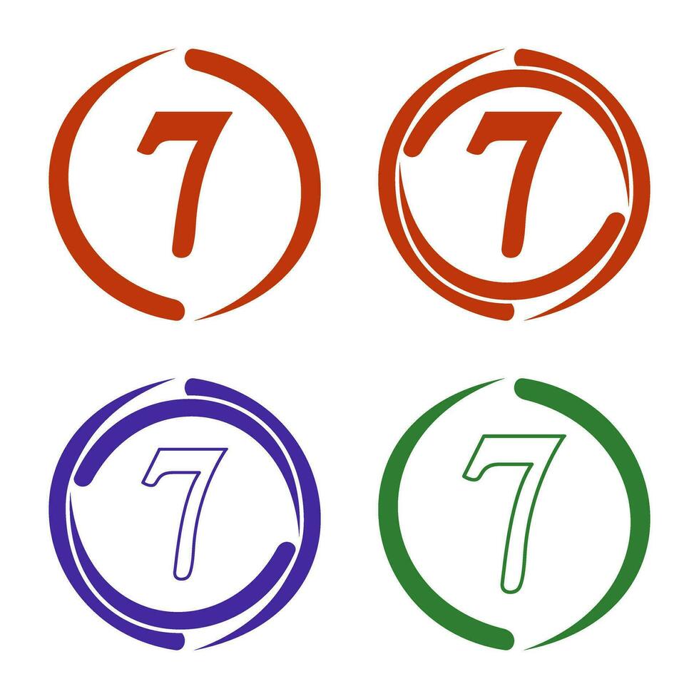 Number Seven Vector Icon