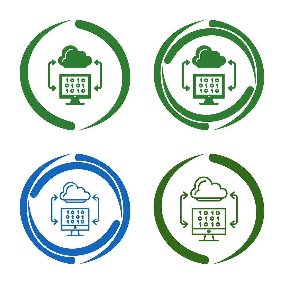 Cloud Coding Vector Icon