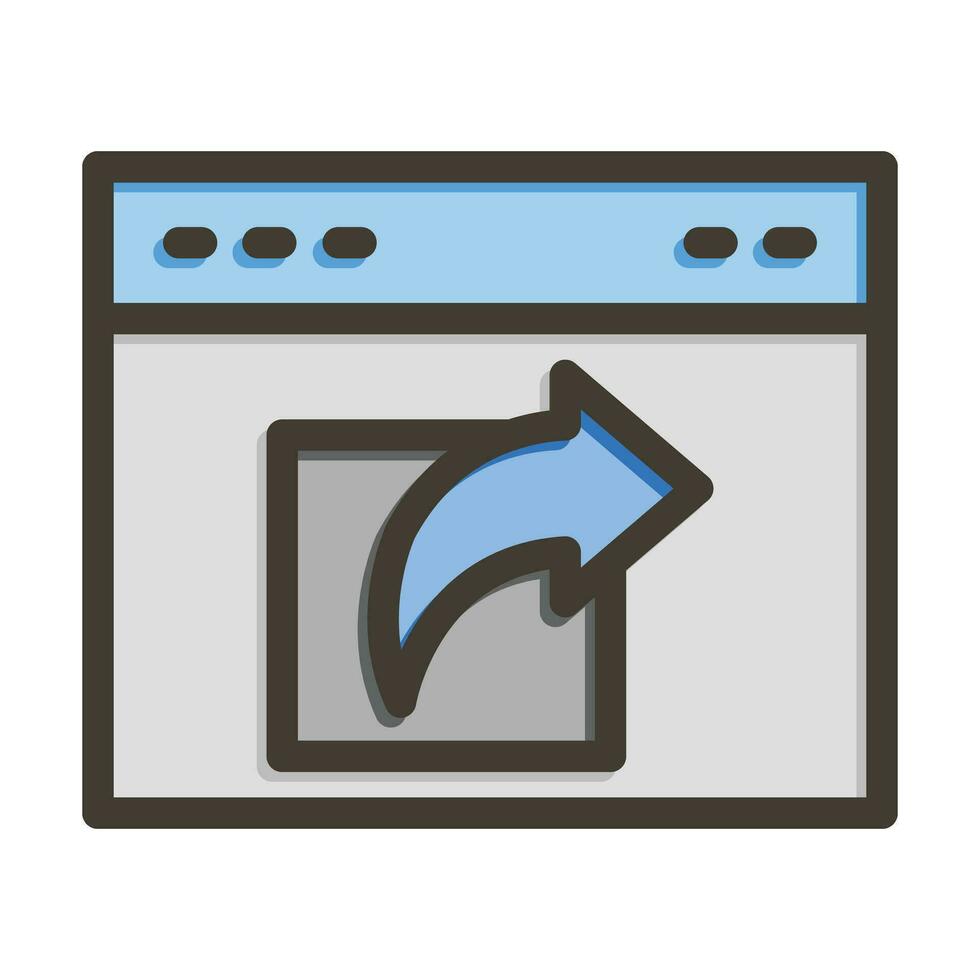 Share Vector Thick Line Filled Colors Icon For Personal And Commercial Use.
