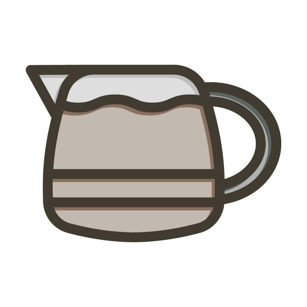 Coffee Pot Vector Thick Line Filled Colors Icon For Personal And Commercial Use.