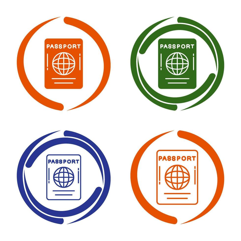 icono de vector de pasaporte