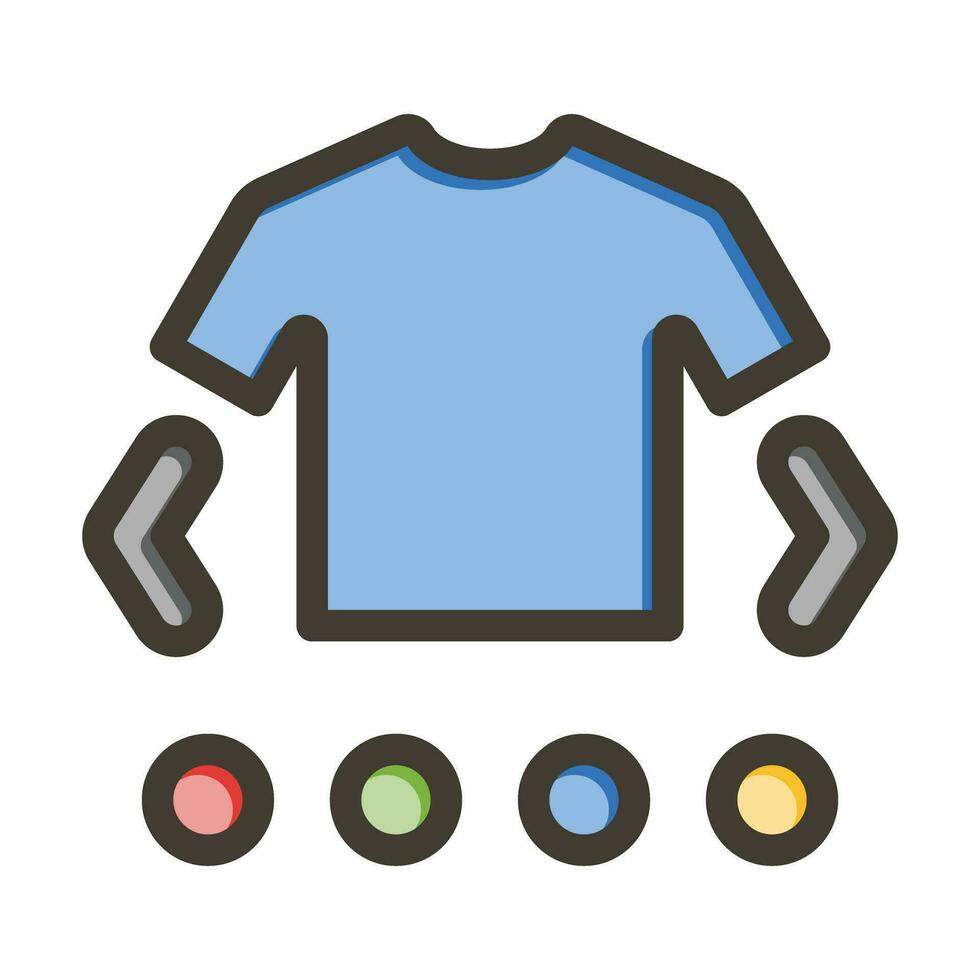 Outfit Vector Thick Line Filled Colors Icon For Personal And Commercial Use.