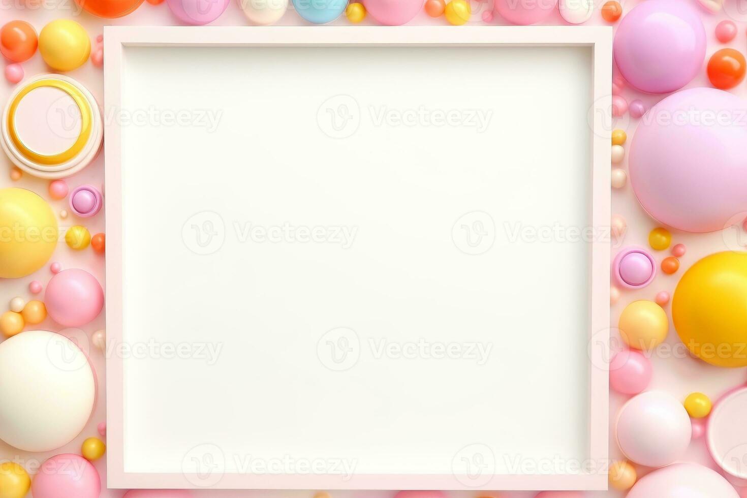 Mockup photo frames, Empty abstract shape framing for your design. template for picture, painting, poster, lettering or photo gallery, Generative AI illustration