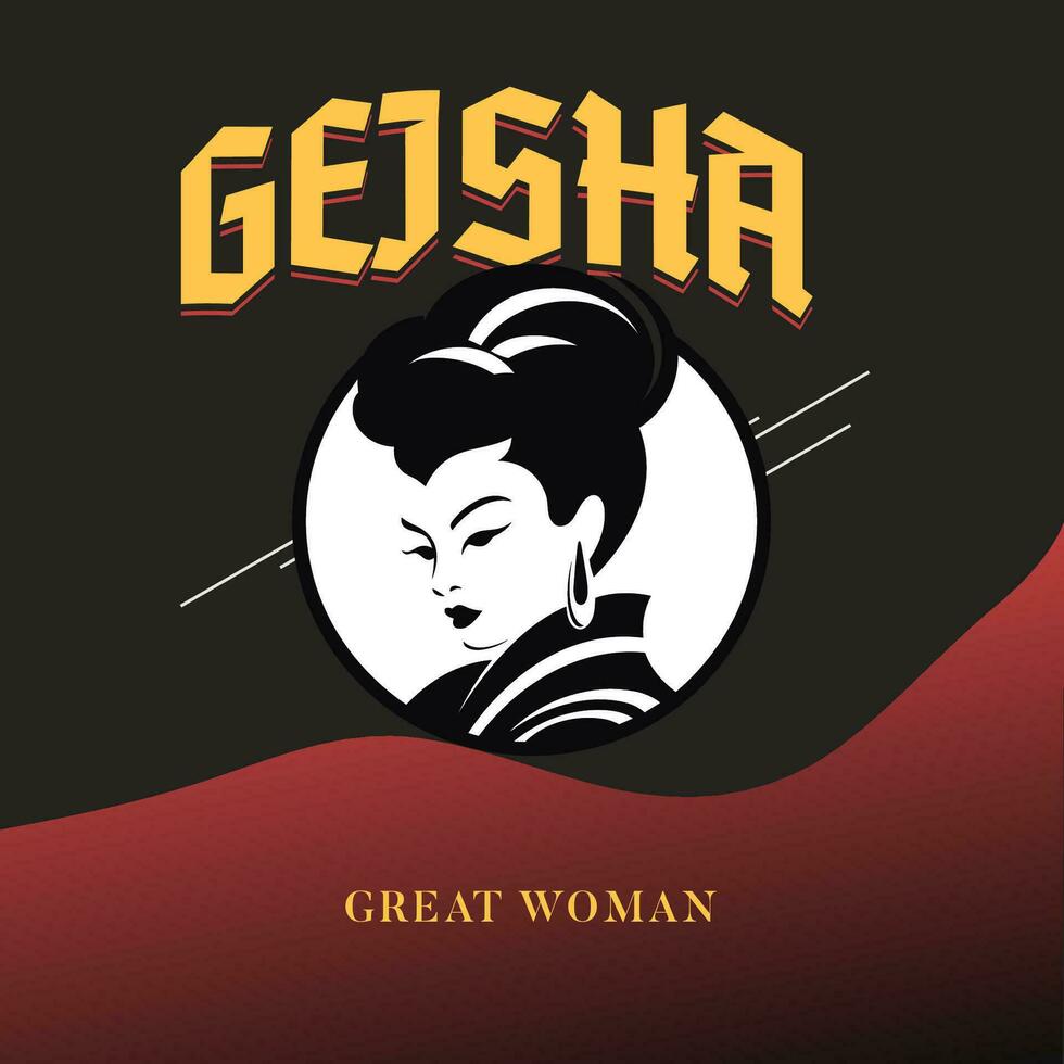 geisha, un vector tributo a el genial mujer de Japón