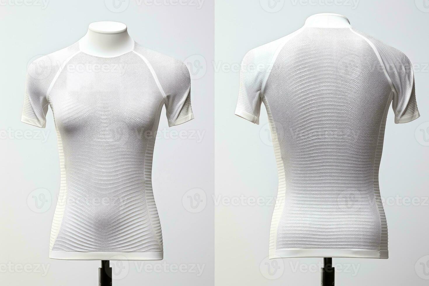 Mockup sports football team uniforms white shirt, Generative AI illustration photo