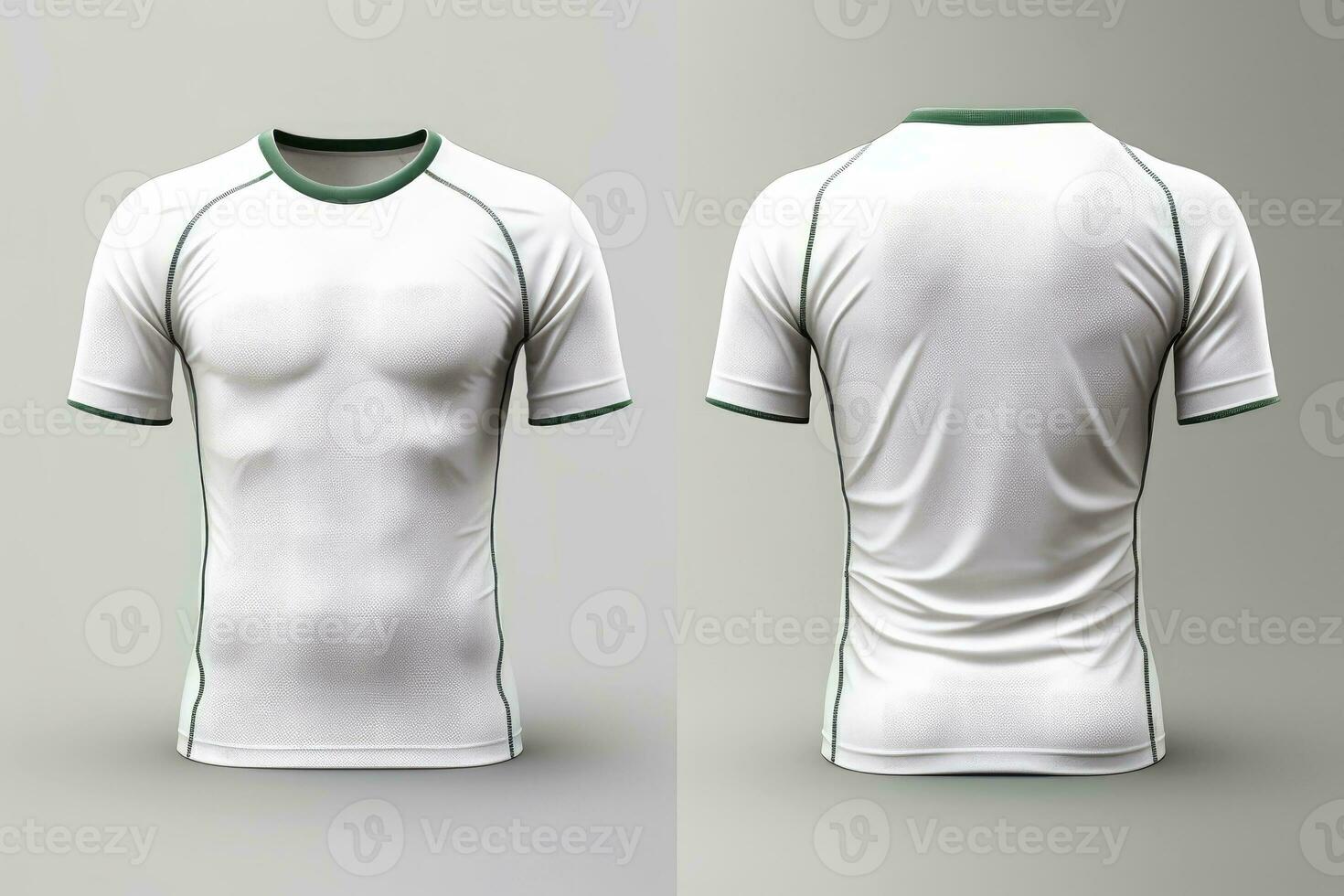 Mockup sports football team uniforms white shirt, Generative AI illustration photo