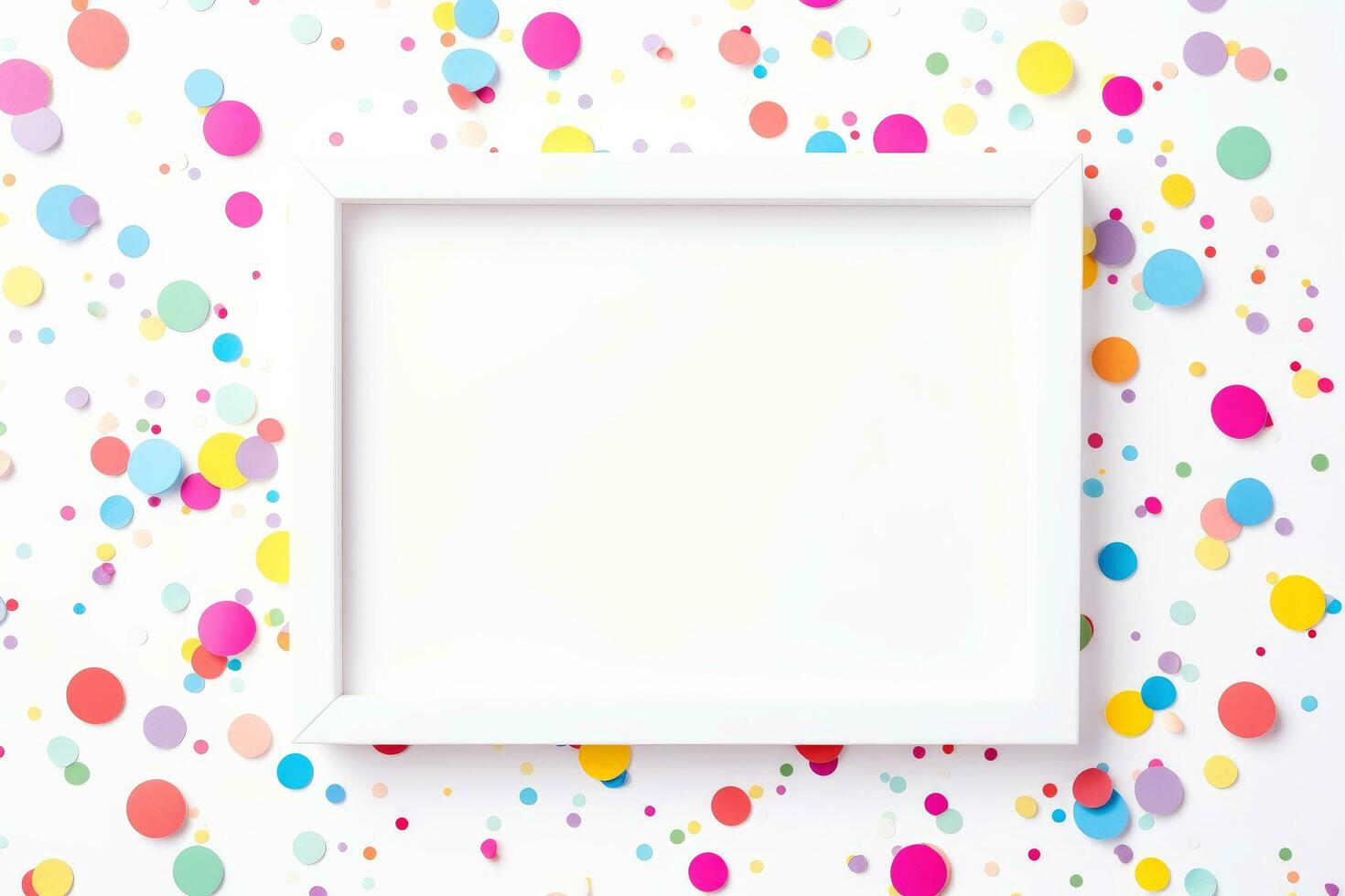 Mockup photo frames, Empty abstract shape framing for your design. template for picture, painting, poster, lettering or photo gallery, Generative AI illustration