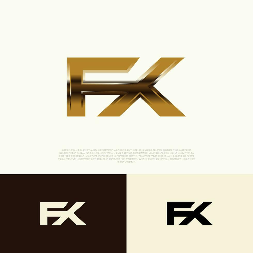 FX Initial Modern Logo Exclusive Template for Brand Identity vector