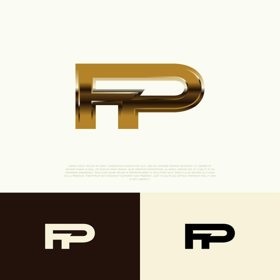 FP Initial Modern Logo Exclusive Template for Brand Identity vector