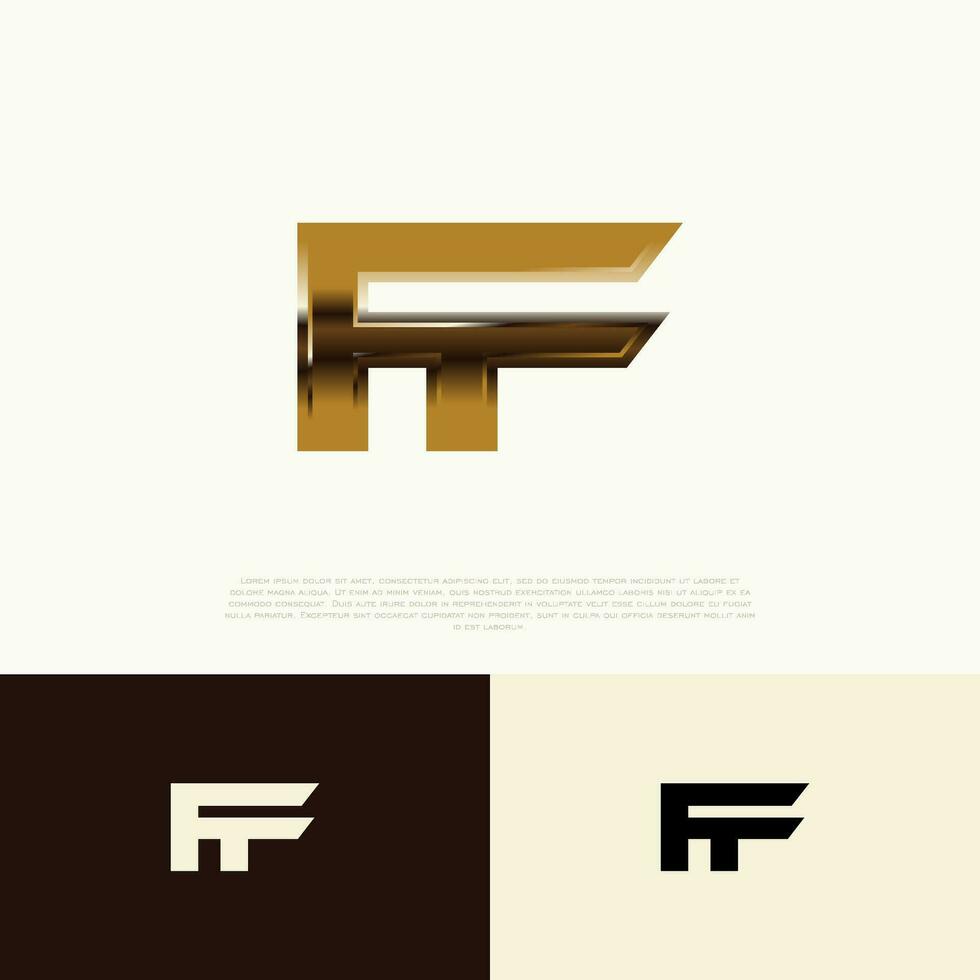 FF Initial Modern Logo Exclusive Template for Brand Identity vector