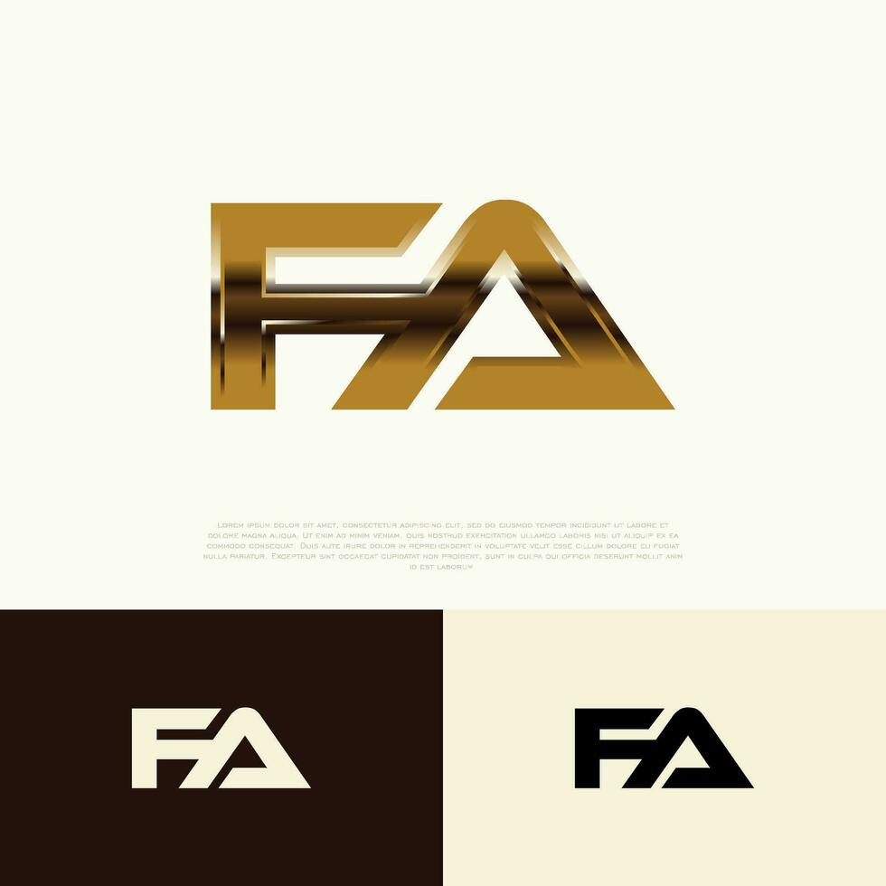 FA Initial Modern Logo Exclusive Template for Brand Identity vector