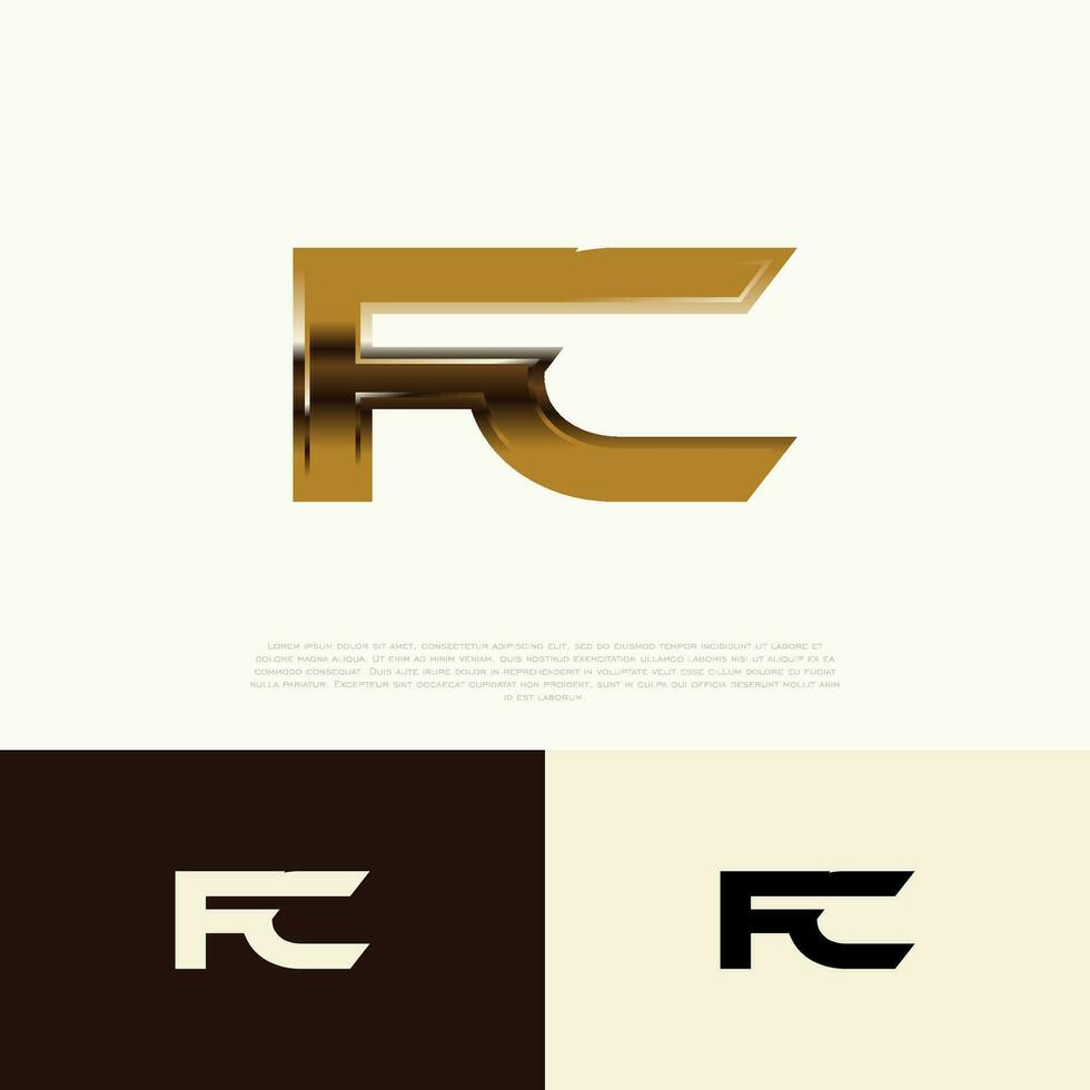 FC Initial Modern Logo Exclusive Template for Brand Identity vector