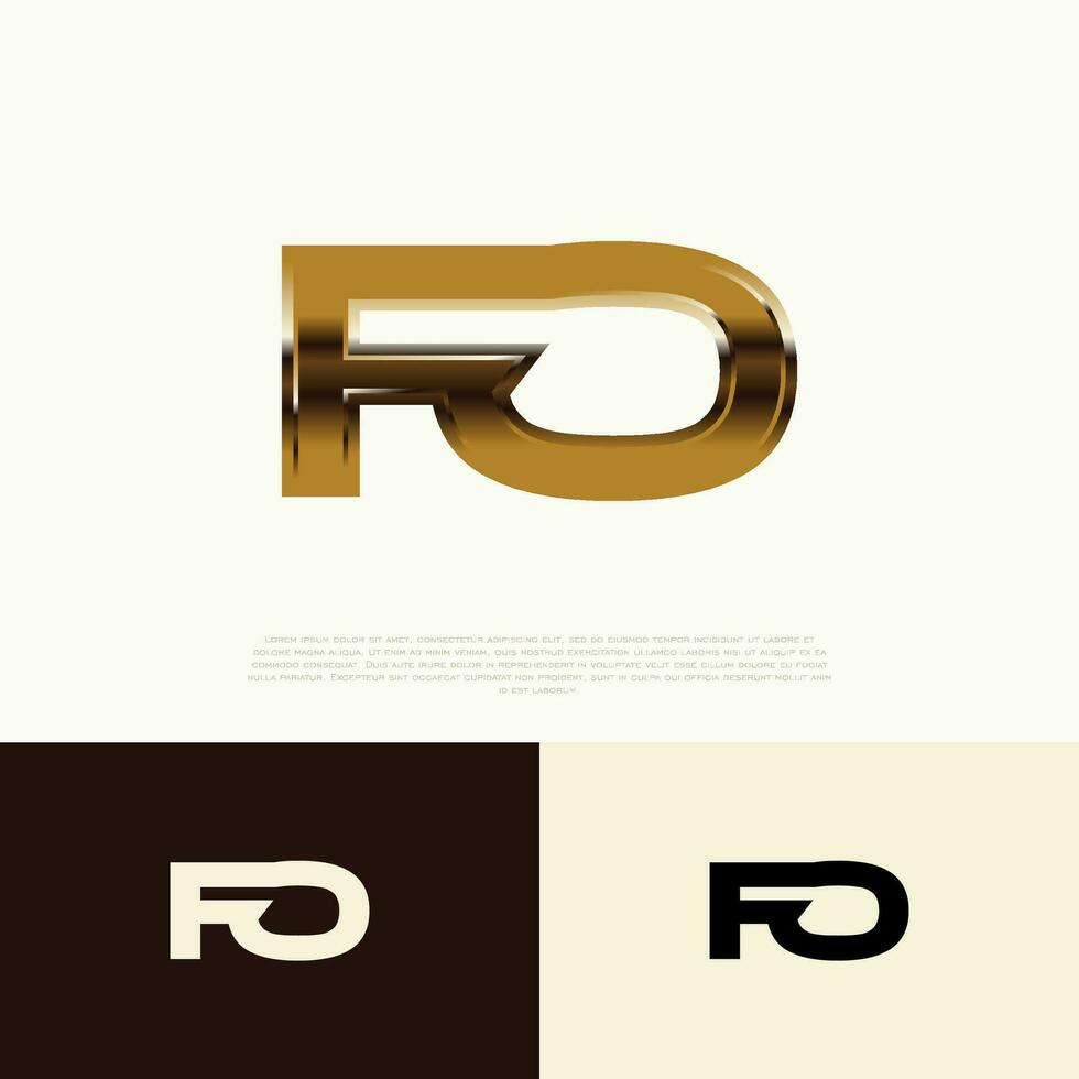 FO Initial Modern Logo Exclusive Template for Brand Identity vector