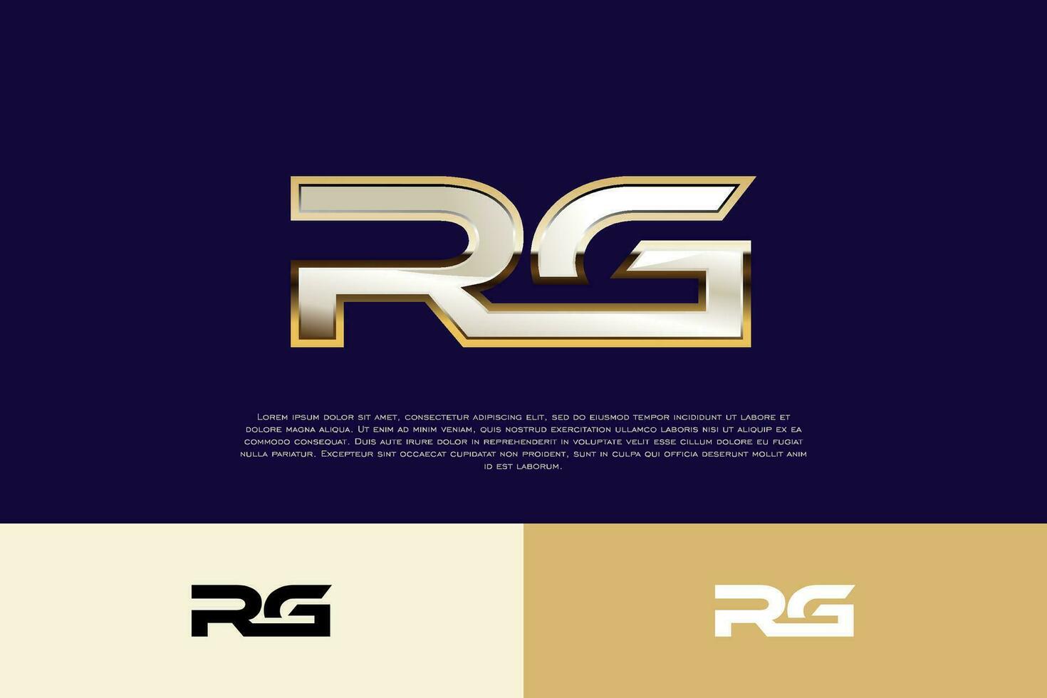 RG Initial Modern Luxury Logo Template for Business vector