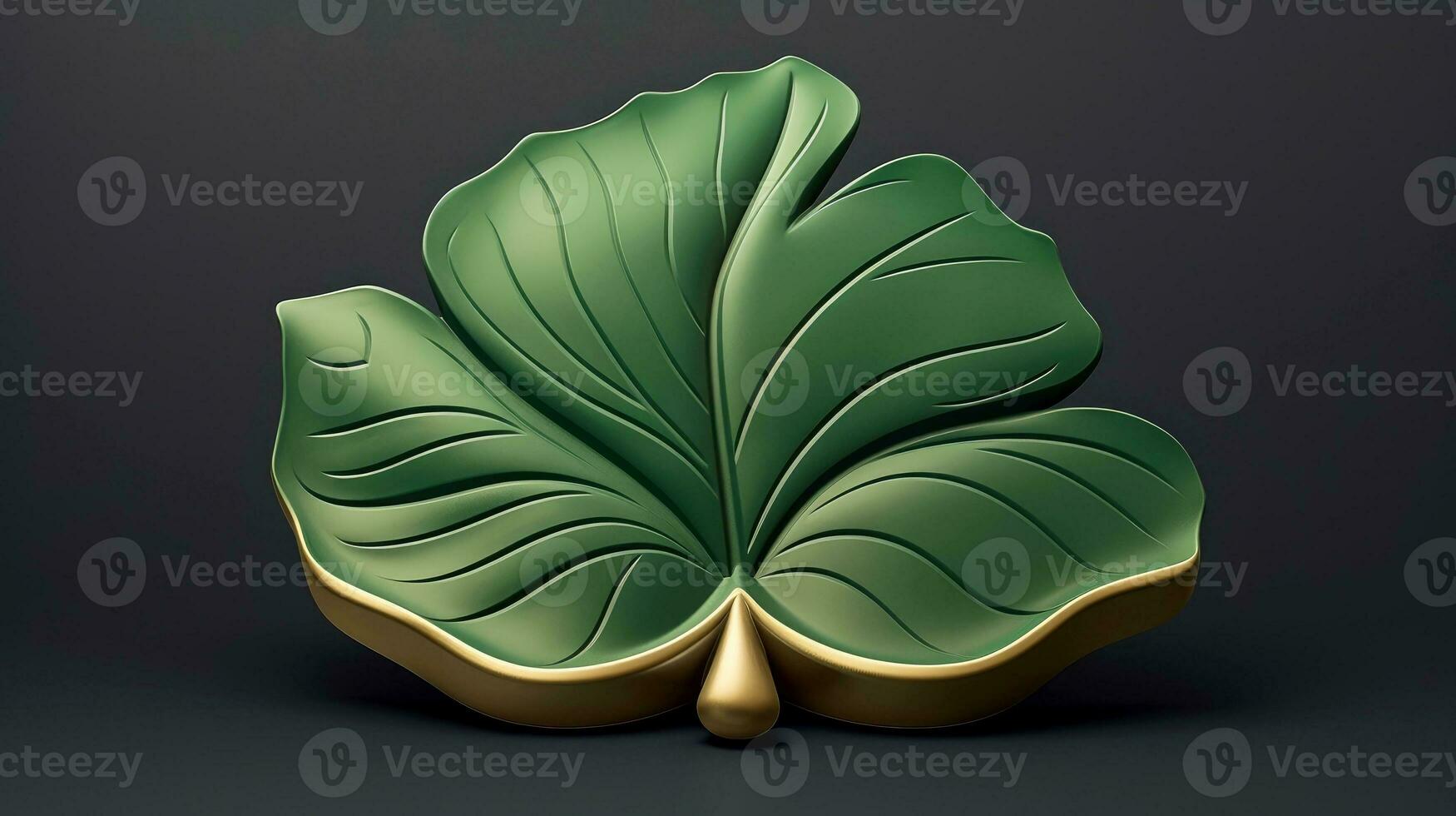 3d mockup leaf of tree and plant. Ecology, bio and natural products concept, Close up view of leaves composition, minimal style, Generative AI illustration photo