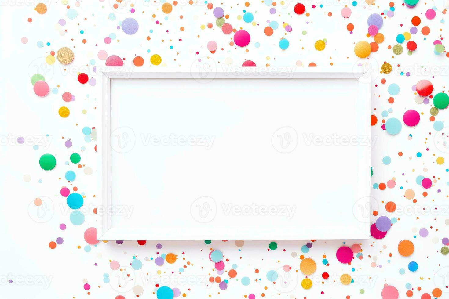 Mockup photo frames, Empty abstract shape framing for your design. template for picture, painting, poster, lettering or photo gallery, Generative AI illustration