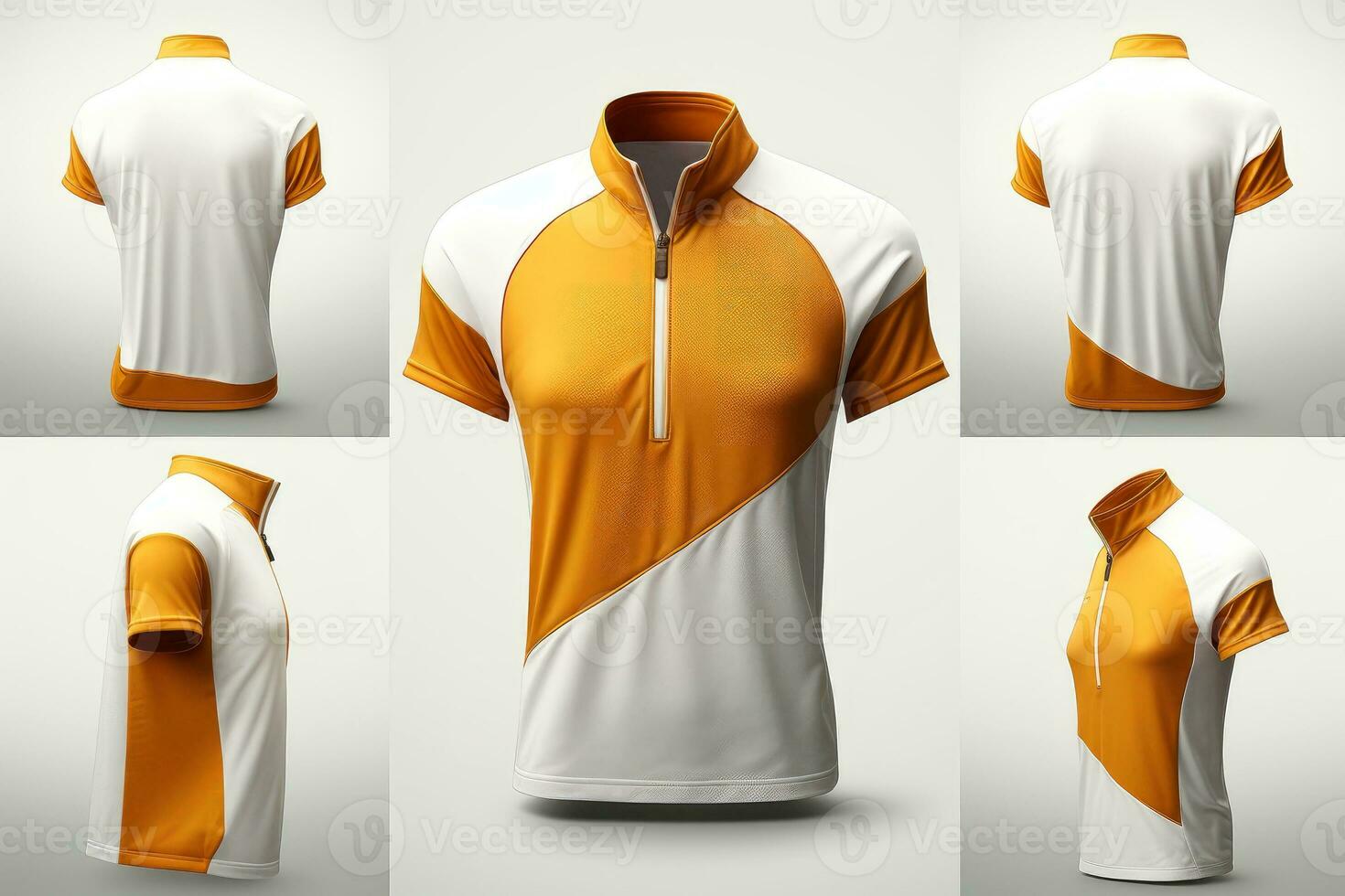 Mockup sports football team uniforms multicolors shirt, Generative AI illustration photo