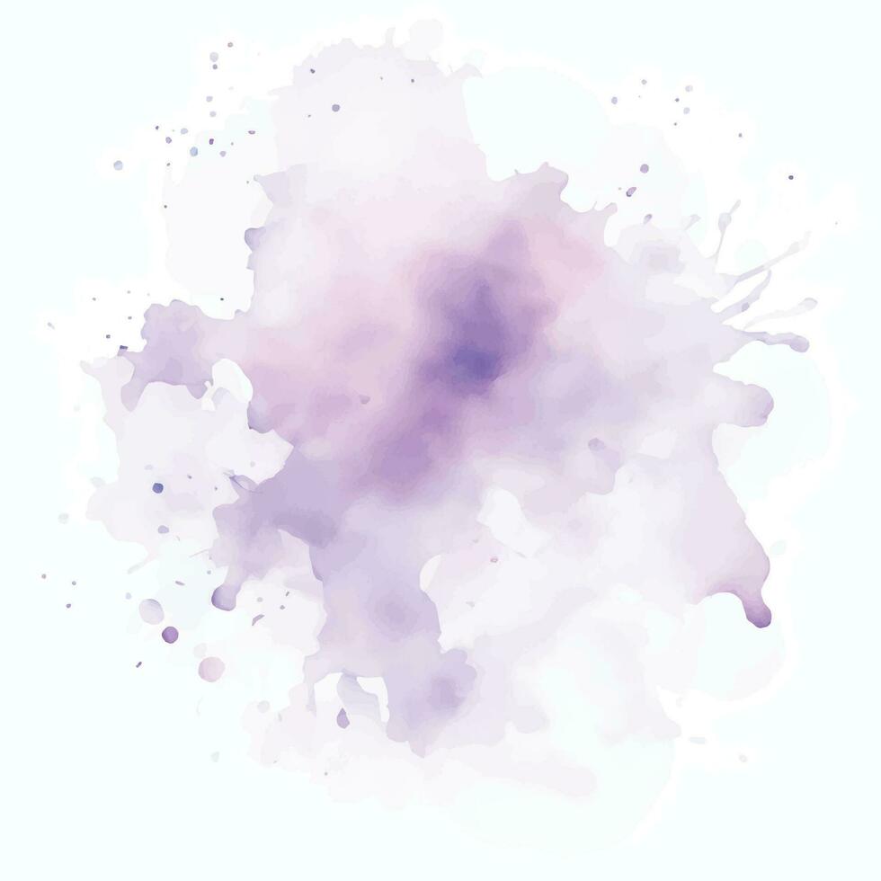 Soft watercolor splash stain background vector