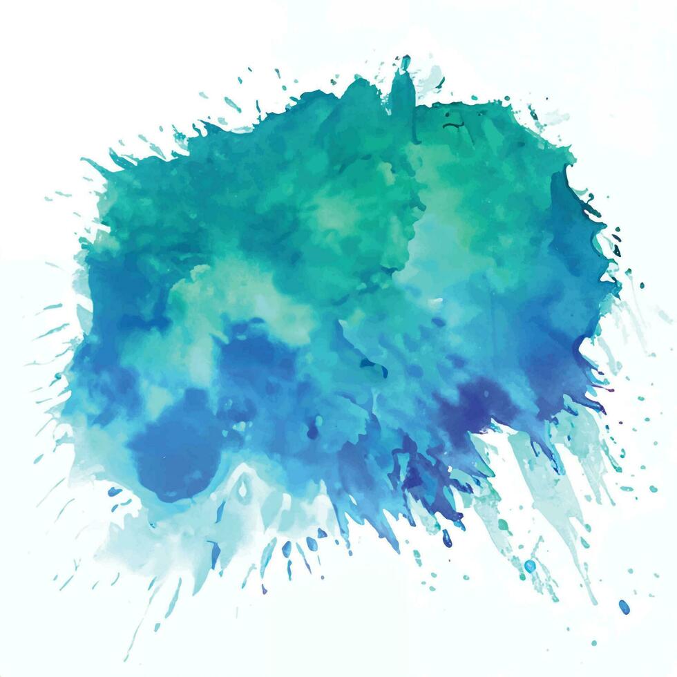 Watercolor splash stain background vector