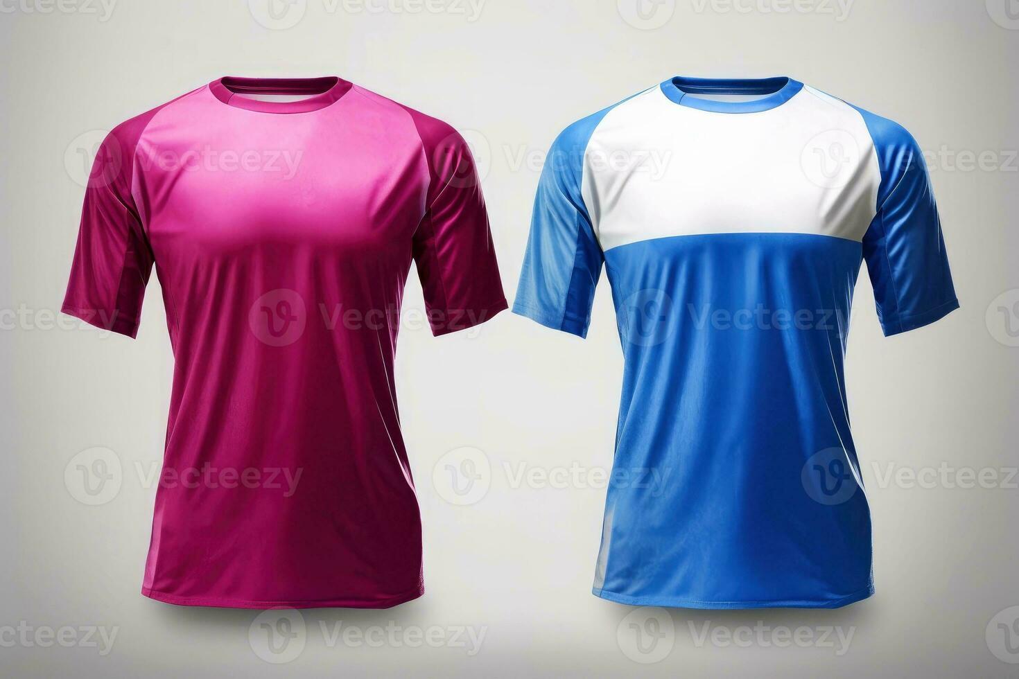 Mockup sports football team uniforms multicolors shirt, Generative AI illustration photo